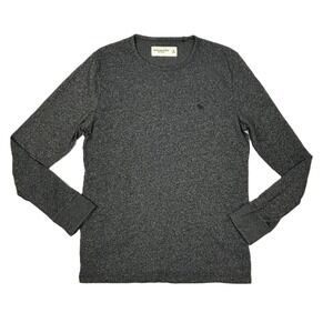 Abercrombie & Fitch T-Shirt Mens M Soft A&F Tee‎ Long Sleeve Grey Crewneck